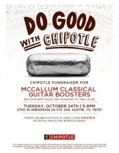 Chipotle Guitar Booster fundraiser